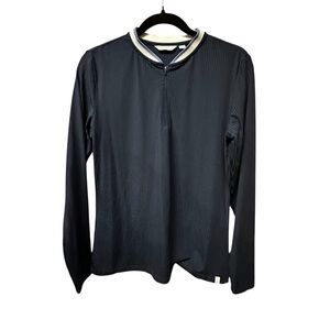 Lady Hagen Navy Blue Long Sleeve Quarter Zip Golf Shirt Size Medium